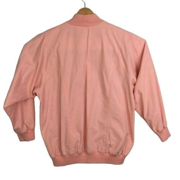 Vintage Country Concepts Bomber Jacket Pink Full Zip 80s 90s Casual Womens L - Picture 11 of 12